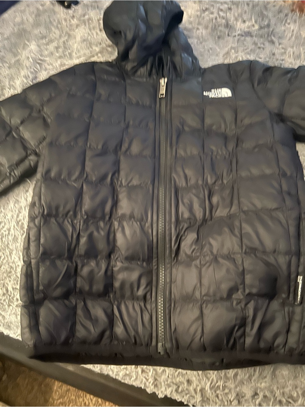 The North Face Black Kids' Quilted Puffer Jacket with Hood
